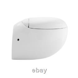 0.8/1.28 GPF Plaisir Wall Hung Dual Flush Elongated Toilet Bowl in White