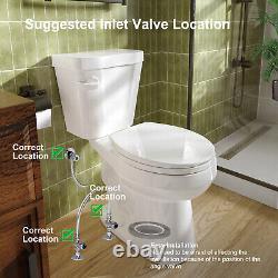 1.28 GPF Round Chair Height Floor Mounted Two-Piece Toilet ADA Compliant 17.3'