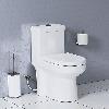 1.28gpf Modern One Piece Elongated Toilet Ceramic Compact White With Soft Seat