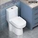 12'' Rough-in Small One Piece Toilets Elongated Dual Flush With Soft Close Seat