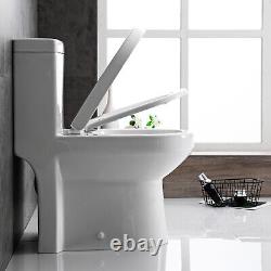 12'' Rough-in Small One Piece Toilets Elongated Dual Flush with Soft Close Seat
