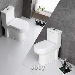 12'' Rough-in Small One Piece Toilets Elongated Dual Flush with Soft Close Seat