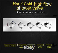 4-way Hot Cold Water Flush Mount Mixer Valve Shower Faucet Shower Faucet