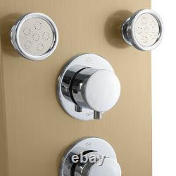 57.6 inch 6 in 1Multi-Function Shower Panel Tower System Stainless Steel