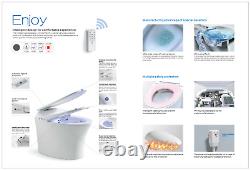 8002A Smart Automatic Toilet with Modern Functions and Bidet White