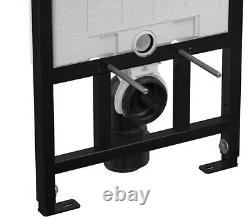 ALCA 0.85M CONCEALED WC TOILET CISTERN FRAME WITH BLACK MATT FLUSH PLATE 2in1