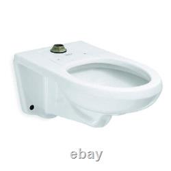 AMERICAN STANDARD Toilet Bowl, Elongated, Wall, Flush Valve 1YHY6