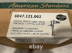 American Standard 6047.121.002 Manual Toilet Flush Valve 1.28 GPF 11.5 Chrome