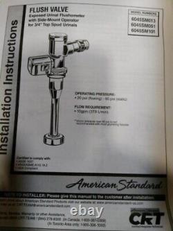 American Standard (M950472-002) Manual Urinal Flush Valve Chrome NEW