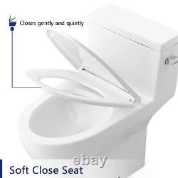 Comfort Height Modern White 1.28GPF One Piece Toilet Soft Closing Seat Included