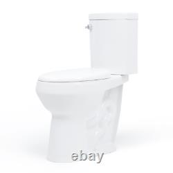 Convenient Height 20 in. Extra Tall Toilet. Dual flush. Slow-close seat included