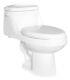 Deville 21729 Elongated One Piece Toilet With Soft Close Seat, 1.28gpf, White
