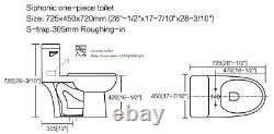 DeVille 43293 One Piece Elongated Toilet with Slow Close Seat, ADA Comfort Height