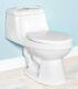 Deville21729d Dual Flush Elongated One Piece Toilet With Soft Close Seat, White