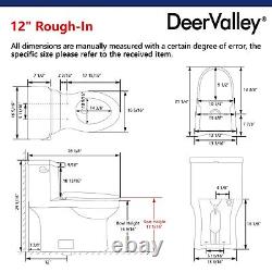 DeerValley 1-Piece Toilet Single Flush ADA Height Elongated Left-Hand Trip Lever