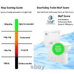 DeerValley 1-Piece Toilet Single Flush ADA Height Elongated Left-Hand Trip Lever