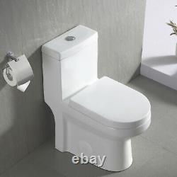 DeerValley Ceramic One Piece Dual Flush Small Toilet with Soft Closing Seat