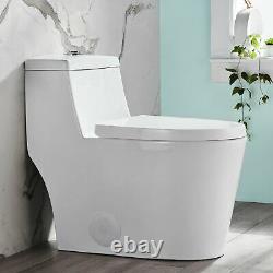 DeerValley Dual-Flush Elongated One-Piece Bathroom Toilet With Soft Closing Seat