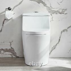 DeerValley Modern Dual-Flush Elongated One-Piece Toilet With Soft Closing Seat