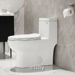 DeerValley One Piece Toilet Comfort Height Dual Flush Elongated Soft Close Seat