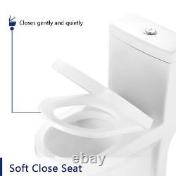 DeerValley Small Compact Dual Flush One Piece Elongated Toilet for Water Closet