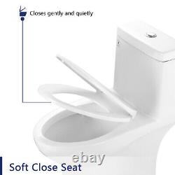 DeerValley White Comfort Height Dual Flush Elongated One Piece Toilet with Seat
