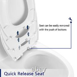 DeerValley White Comfort Height Dual Flush Elongated One Piece Toilet with Seat