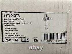 Delta 81T201BTA Commercial Battery Operated Exposed Toilet Flush Valve, Chrome