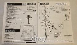 Delta 81T201BTA TECK Battery-Operated Exposed Electronic Toilet Flush Valve