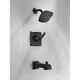 Delta Ashlyn Matte Black 1-handle Bathtub And Shower Faucet With Valve Tub Mount