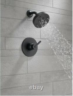 Delta T14259-BL Trinsic 1-Handle Shower Faucet Trim Kit withH2Okinetic Matte Black