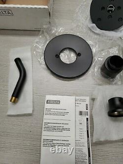 Delta Trinsic 1-Handle Wall Mount Shower Faucet Trim Kit Matte Black with H2O NEW