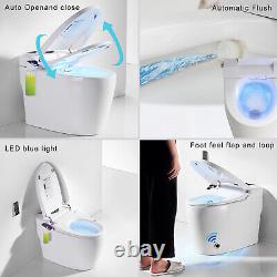 Electric Smart Toilet Bidet Auto Flush Heat Antibacterial Deodorizer Night Light