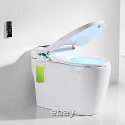 Electric Smart Toilet Bidet Auto Flush Heat Antibacterial Deodorizer Night Light