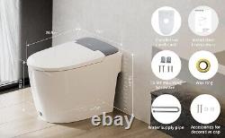 Elongated Smart Toilet+Bidet Air Pressure-Assisted Power Flush 1.0GPF