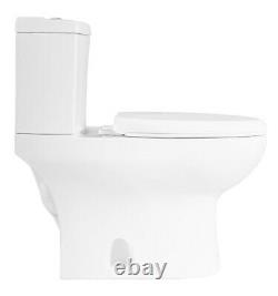 Fiore 43650D Elongated Dual Flush Skirted Two-Piece Toilet with Soft Close Seat