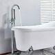 Freestanding Bathtub Faucet Tub Filler Floor Mounted With Hand Shower Mixer Tap