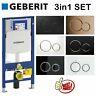Geberit Sigma 1.12m Wall Hung Concealed Wc Cistern Toilet Frame With Flush Plate