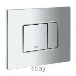 GROHE 0.82m CONCEALED WC TOILET CISTERN FRAME WITH SKATE CHROME FLUSH PLATE 3IN1