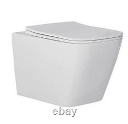 Geberit Duofix Up100 Frame +flush Plate+wall Hung Wc Rimless Soft Closing Toilet