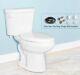 Gele 4622 Ada Elongated Two Piece Toilet With Slow Close Seat Cover, Chair Height