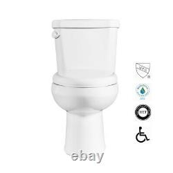 Gele 4622 ADA Elongated Two Piece Toilet with Slow Close Seat Cover, Chair Height