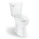 Glacier Bay Elongated Toilet Power Flush 2-piece 1.28 Gpf Slow-close Seat White