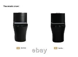Gloss Black Toilet Modern One Piece Dual Flush Verona