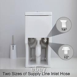 HOROW 1.28GPF Round Bathroom Compact One Piece Toilet Dual Flush Water Closet