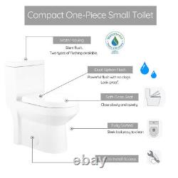 HOROW Dual-Flush 1.28GPF Round One-Piece Toilet with Quick-release Seat