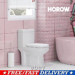 HOROW Modern One Piece Toilet Small Bathroom Compact 0.8/1.28 GPF Dual Flush