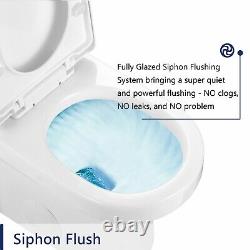 HOROW Modern One Piece Toilet Small Bathroom Compact 0.8/1.28 GPF Dual Flush