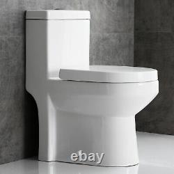 HOROW One Piece Toilet NIB Compact Bathroom Mini Dual Flush Commode Water Closet
