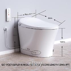 HOROW Smart Toilet with Heated Bidet, Modern Bidet Toilet with Instant Warm Wate